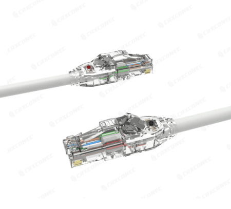Cable de conexión de cobre PVC UTP Cat.6 de 24 AWG con seguimiento LED, certificado UL, 2M, color gris - Cable de conexión UL Listed LED Traza Cat.6 UTP 24AWG.